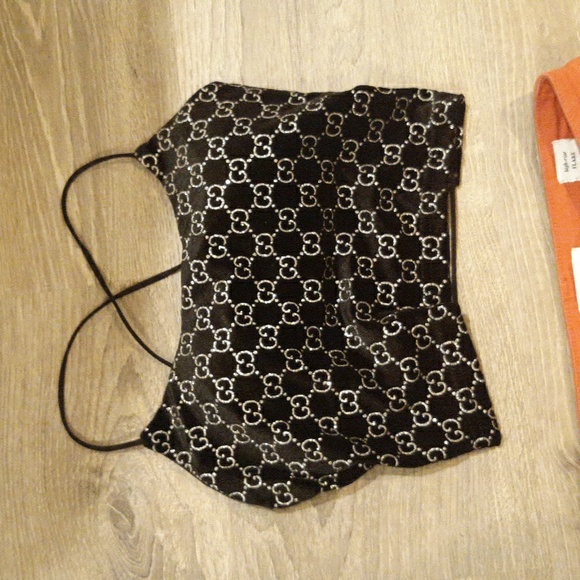 Trendy cropped top and flare pants set - Picture 2 of 7